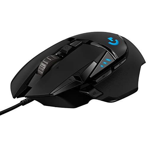 Logitech G502 HERO Gaming Mouse, 25,600 DPI, RGB, 11 Buttons