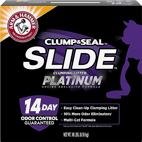 Arm Hammer SLIDE Platinum Multi-Cat Clumping Litter, 18 lb