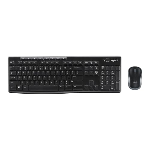Logitech MK270 Wireless Keyboard & Mouse Combo, Black