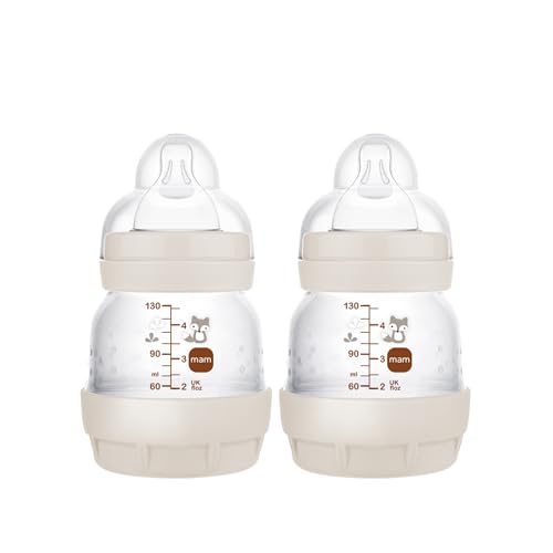 MAM Anti-Colic Baby Bottle, Slow Flow, BPA-Free, Newborn 0-3 Months