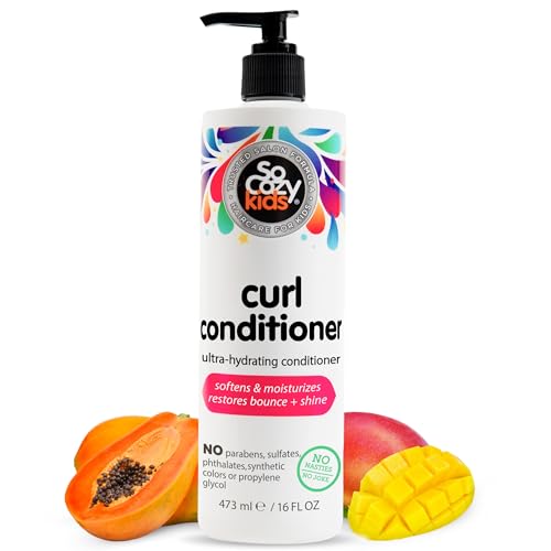 SoCozy Kids Curl Conditioner with Mango & Papaya, Paraben-Free