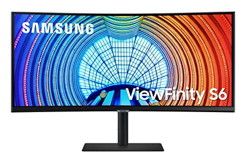 SAMSUNG 34″ Ultrawide QHD Curved Monitor, 100Hz, USB-C, HDR10