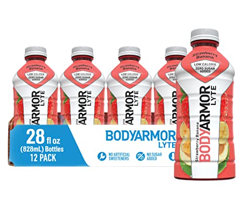 BODYARMOR LYTE Strawberry Banana Sports Drink, 28 Fl Oz, 12-Pack