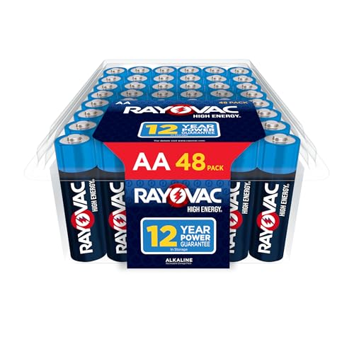 Rayovac High Energy AA Alkaline Batteries, 48 Pack