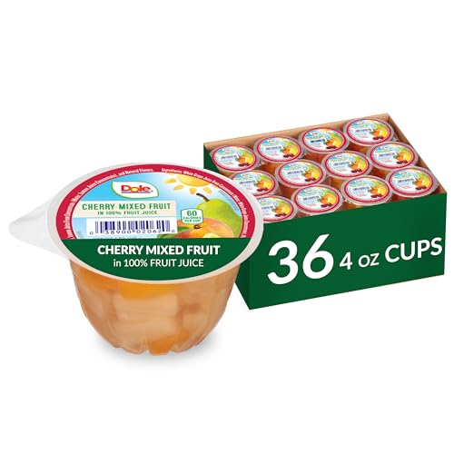 Dole Cherry Mixed Fruit Bowls, 36 Cups, Gluten & Dairy Free