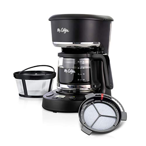 Mr. Coffee 5-Cup Programmable Coffee Maker, Auto Pause, Black