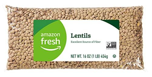 Amazon Fresh Whole Lentils, 16 Oz
