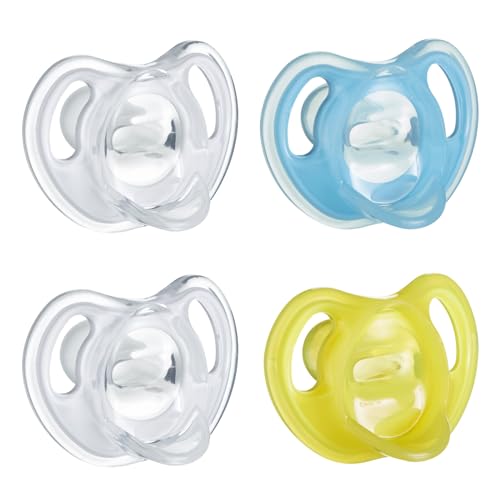 Tommee Tippee Ultra-Light Silicone Pacifier, BPA-Free, 4-Pack