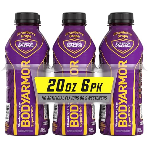 BODYARMOR Strawberry Grape Sports Drink, 20 Fl Oz, 6 Pack