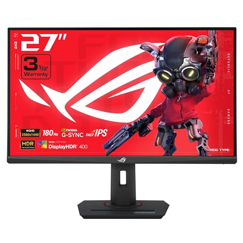 ASUS ROG Strix 27” QHD Gaming Monitor, 180Hz, 1ms, IPS