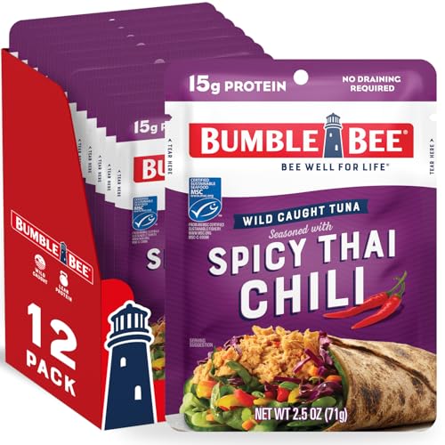 Bumble Bee Spicy Thai Chili Tuna, 2.5 oz, 12-Pack