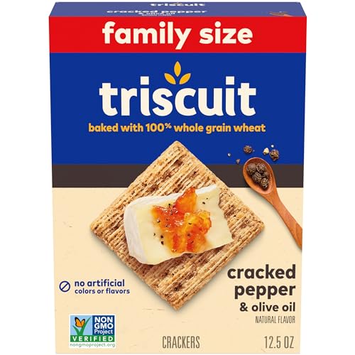 Triscuit Cracked Pepper & Olive Oil Wheat Crackers, 12.5 oz