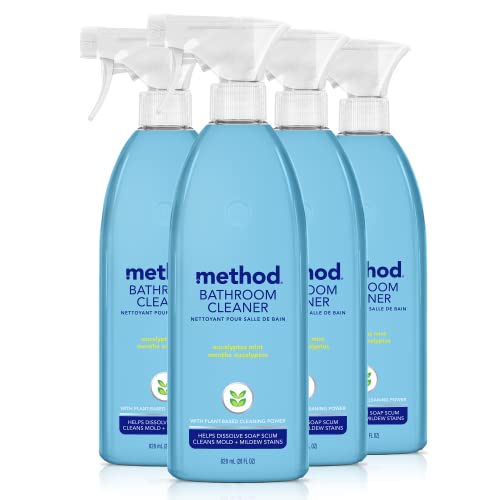 Method Bathroom Cleaner, Eucalyptus Mint, 28 Fl Oz, Pack of 4
