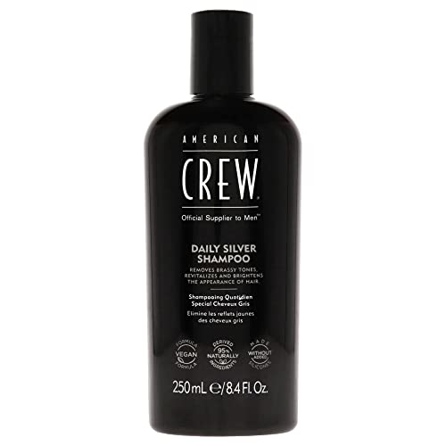 American Crew Men’s Daily Silver Shampoo, Vegan, 8.4 Fl Oz