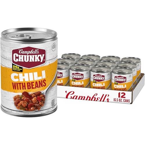 Campbell’s Chunky Chili With Beans, 16.5 oz (12 Pack)