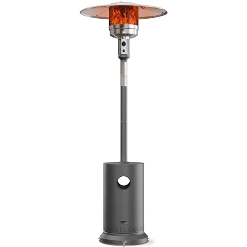 EAST OAK Patio Heater 48,000 BTU, Stainless, Gray