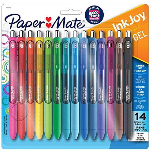 Paper Mate InkJoy Gel Pens, Medium, Assorted, 14-Set