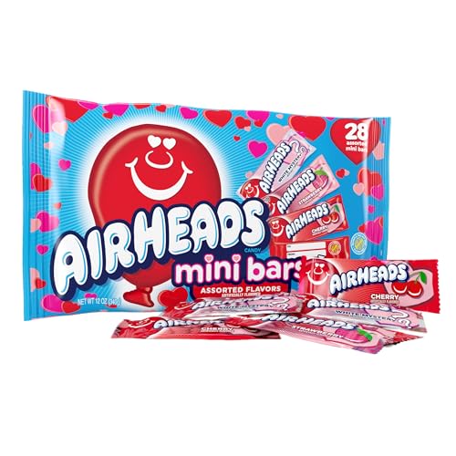 Airheads Mini Bars Valentine’s Candy Variety Bag, 12 oz