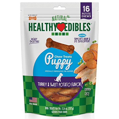 Nylabone Puppy Chews, Turkey & Sweet Potato, 16 Count
