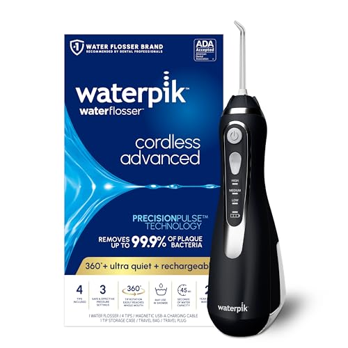 Waterpik Cordless Advanced 2.0, Rechargeable Water Flosser, Black