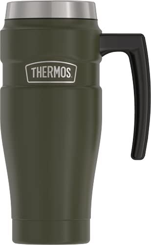 THERMOS Stainless Travel Mug, 16 oz, Army Green
