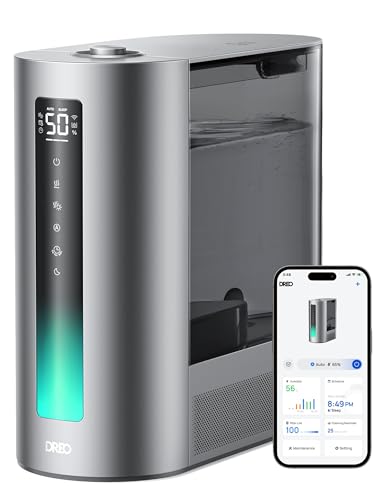 Dreo 6L Smart Humidifier, Warm & Cool Mist, 60Hr Runtime