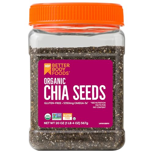 Organic Chia Seeds, Omega-3, Keto & Vegan Friendly, 1.25lb