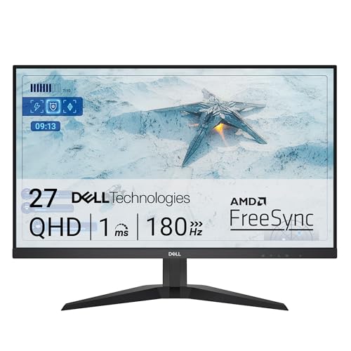 Dell G2725D 27″ QHD Gaming Monitor, 180Hz, 2ms, FreeSync