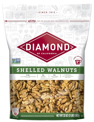 Diamond Shelled Walnut Halves & Pieces, 32 oz.