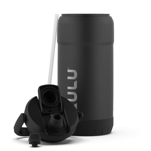 ZULU 101oz Triple Wall Insulated Stainless Steel Bottle, Black