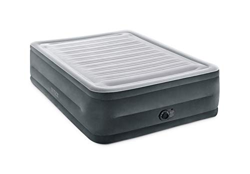 Intex Queen Air Mattress with Built-in Pump, 22in, Grey