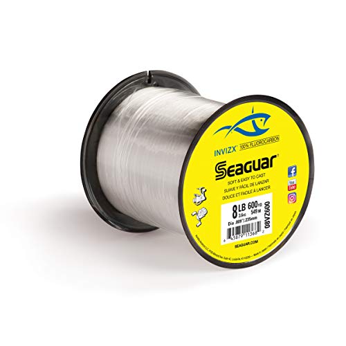 Seaguar InvizX 8lb Fluorocarbon Fishing Line, 600yds