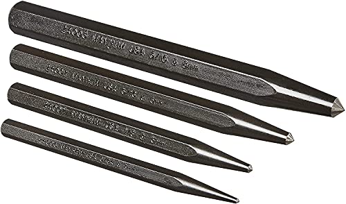Mayhew 4-Piece Center Punch Set, Black Oxide Finish