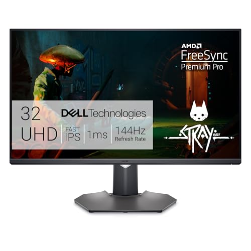 Dell 32″ 4K Gaming Monitor, 144Hz, FreeSync & G-SYNC, Adjustable