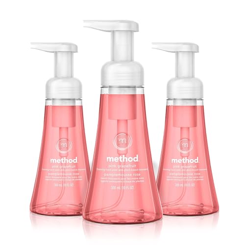 Method Foaming Hand Soap, Pink Grapefruit, 10oz, 3-Pack