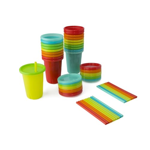 The First Years Spill Proof Toddler Straw Cups, 10oz, 20-Pack
