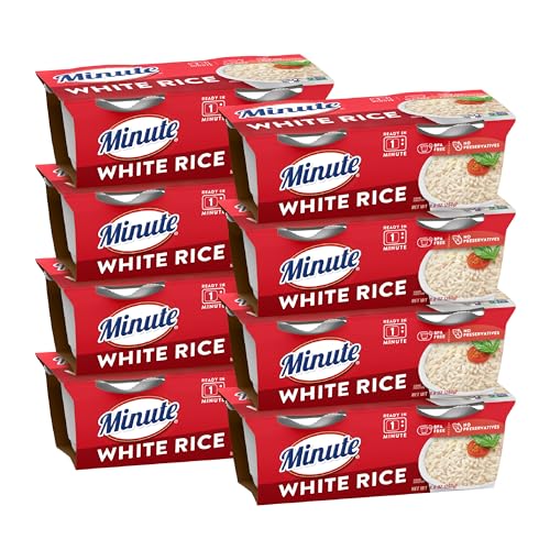 Minute Ready-to-Serve White Rice, 4.4oz Cups, Pack of 8