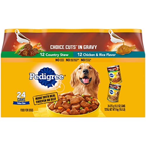 PEDIGREE Wet Dog Food Variety Pack, 13.2 oz, 24 Cans