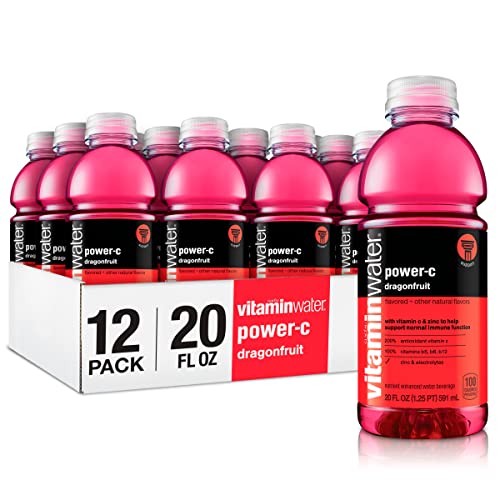 Vitaminwater Power-C Dragonfruit Electrolyte Drink, 20 fl oz, 12 Pack