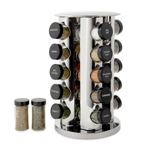 Kamenstein 20-Jar Spice Rack with 5-Year Free Refills