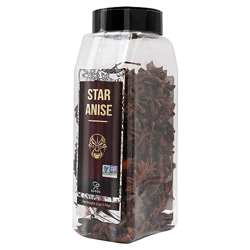 Soeos Star Anise Seeds 6oz, Non-GMO, Baking & Tea