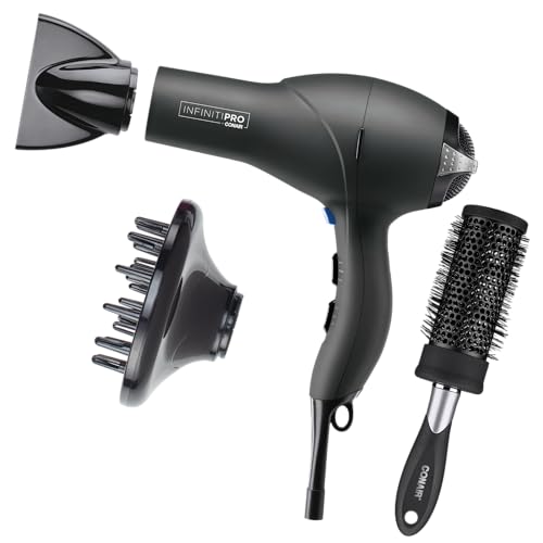INFINITIPRO CONAIR Hair Dryer with Diffuser & Brush
