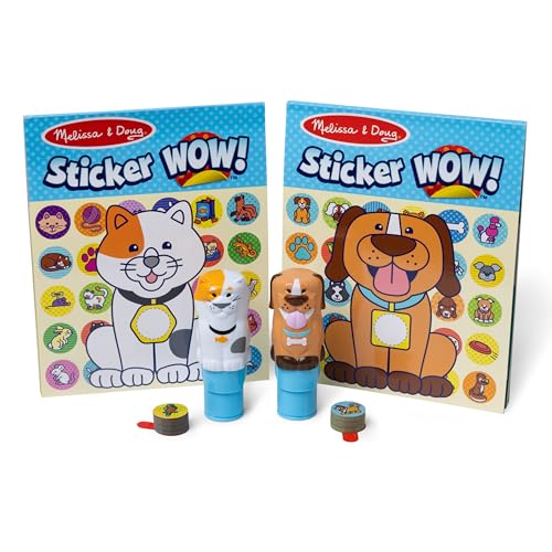 Melissa & Doug Pets Sticker Pack: 2 Pads, Stampers, Bonus