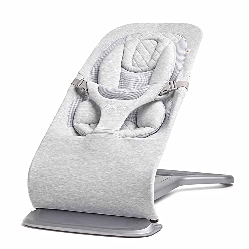 Ergobaby Evolve 3-in-1 Adjustable Baby Bouncer, Light Grey