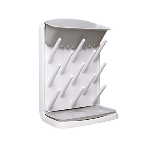Ubbi Vertical Baby Bottle Drying Rack, Space-Saving, Gray
