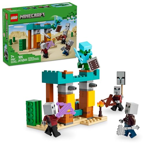 LEGO Minecraft Illager Desert Patrol Playset for Ages 7+
