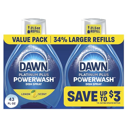 Dawn Powerwash Lemon Dish Soap Spray, 2 Refills, 43 Oz