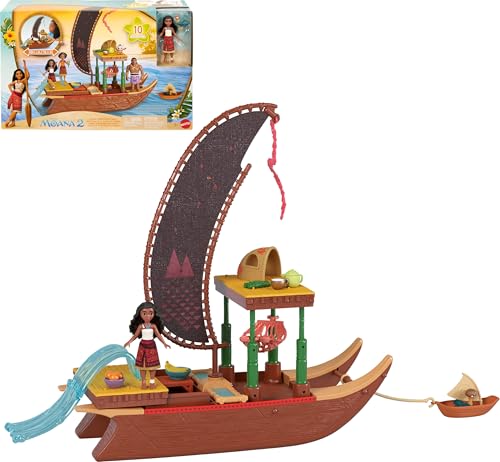 Disney Moana Canoe Playset with Doll & Accessories