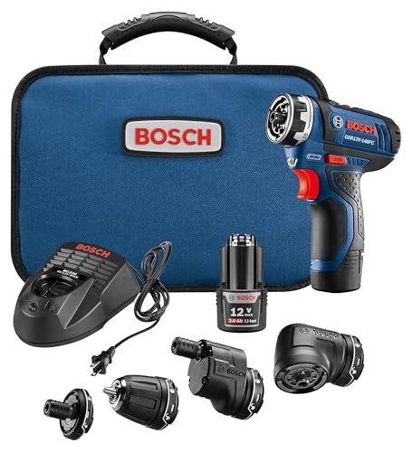BOSCH 12V Max Cordless Drill Kit with Flexiclick System