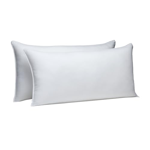 Amazon Basics Down-Alternative Soft Pillows, 20×36″, 2-Pack